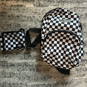 Mini Checker Board Vans Back pack and coin purse